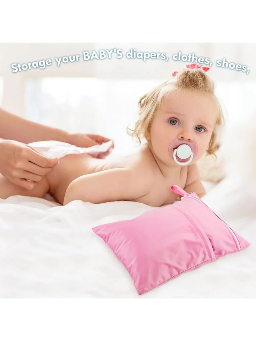 6 Pack Waterproof Reusable Wet Dry Bags for Cloth Diapers & Storage Solutions